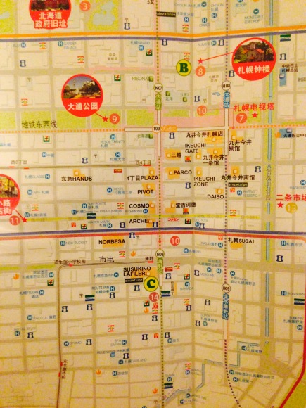 Map of Sapporo Station